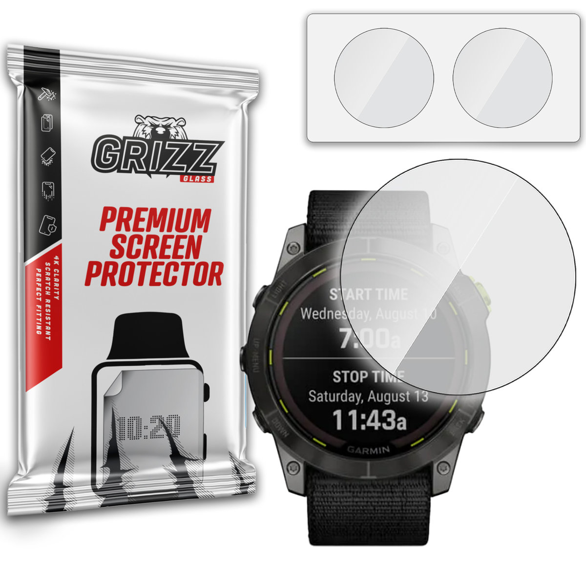 GrizzGlass HybridGlass szkło hybrydowe do Garmin Enduro 2 51mm