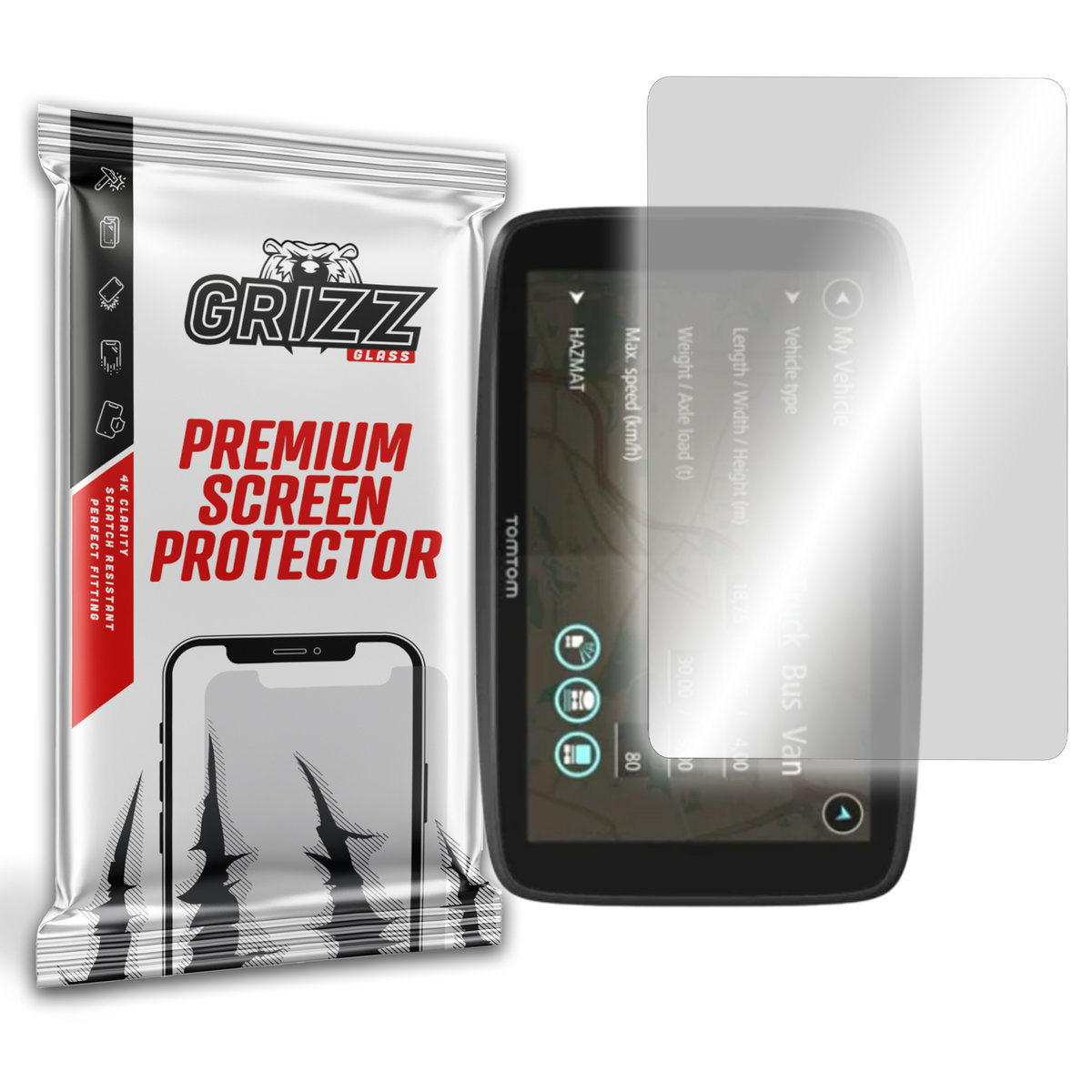 GrizzGlass HybridGlass szkło hybrydowe do Tomtom Go Professional 6250