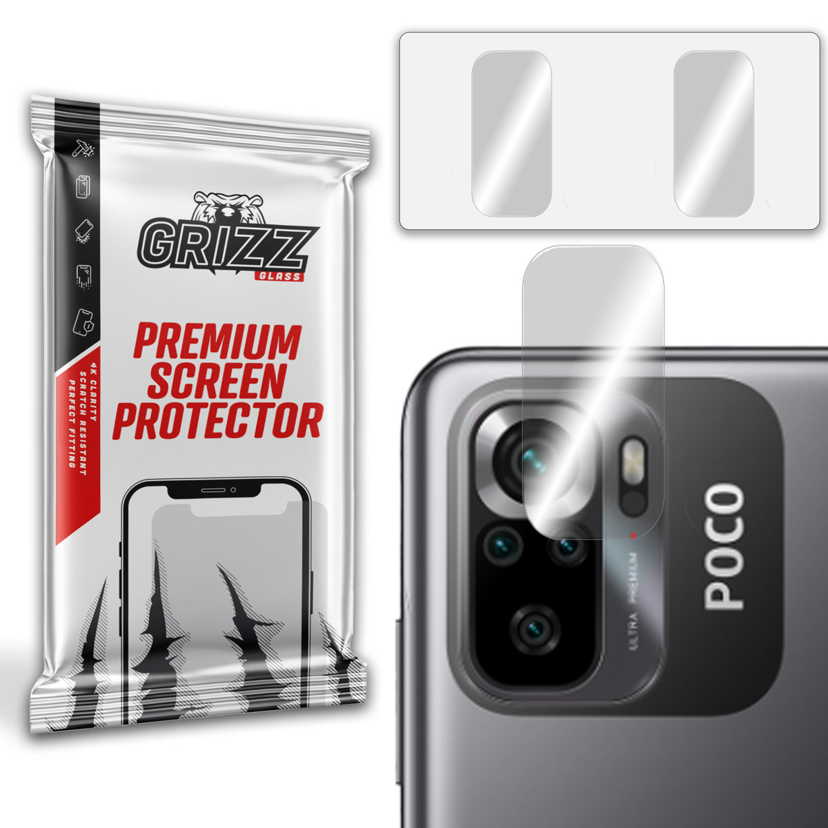 GrizzGlass HybridGlass Camera szkło hybrydowe na obiektyw do POCO M5s
