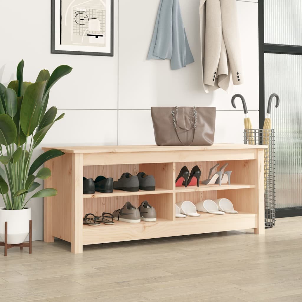 Lumarko Szafka na buty, 110x38x45,5 cm, lite drewno sosnowe