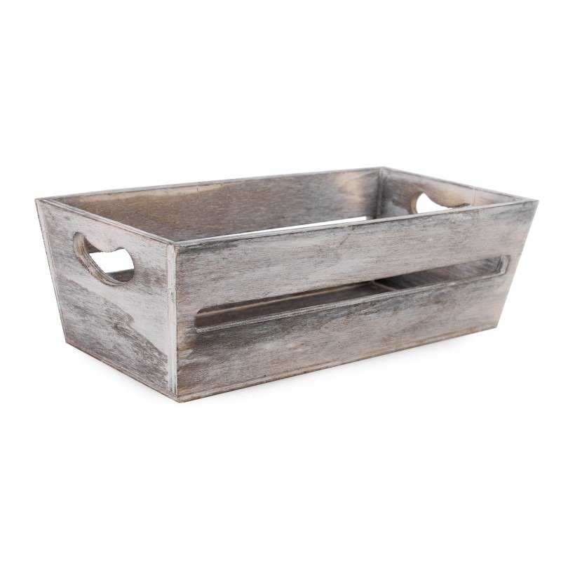Tin Ozdobna skrzynka drewniana podłużna 24x12x7 cm) CSH-H19191