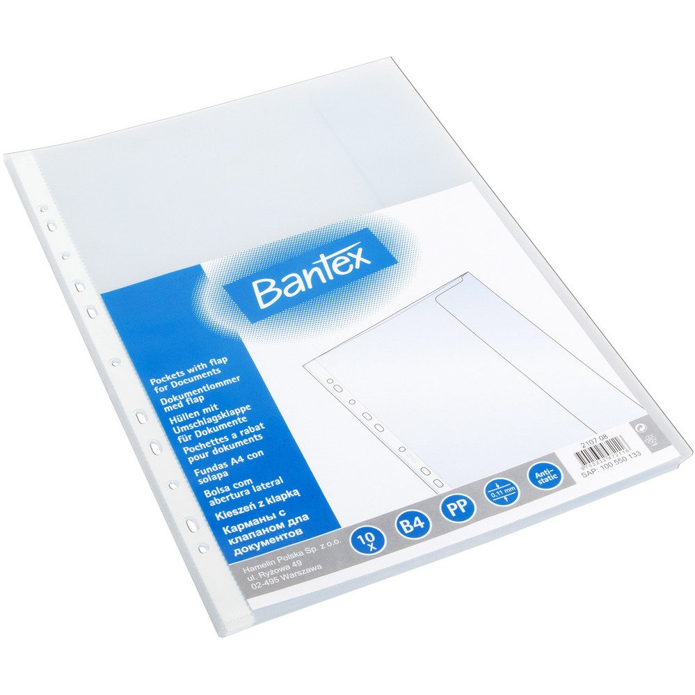 Bantex Obwoluta A4 PP100 krystaliczna op.25szt 400096106)