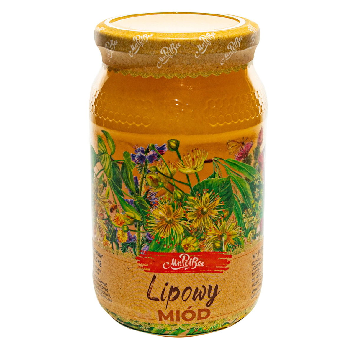 Miód lipowy 1,2kg Mr. PolBee PYSZNY AROMATYCZNY