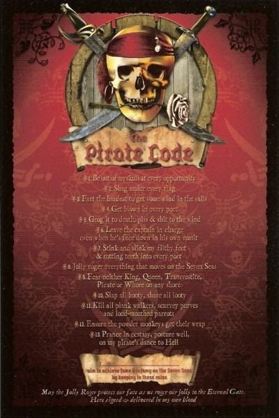 PIRATE CODE plakat 61x91cm