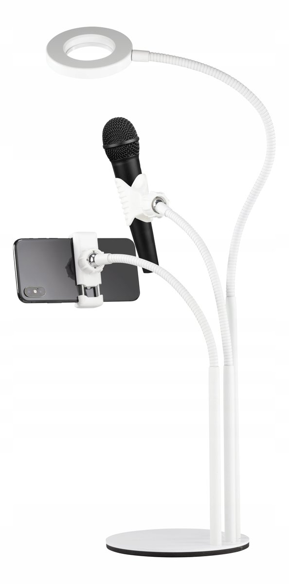 DELTACO DELTACO 3-IN-1 Selfie Ring Lamp With Phone and Mic ARM-280