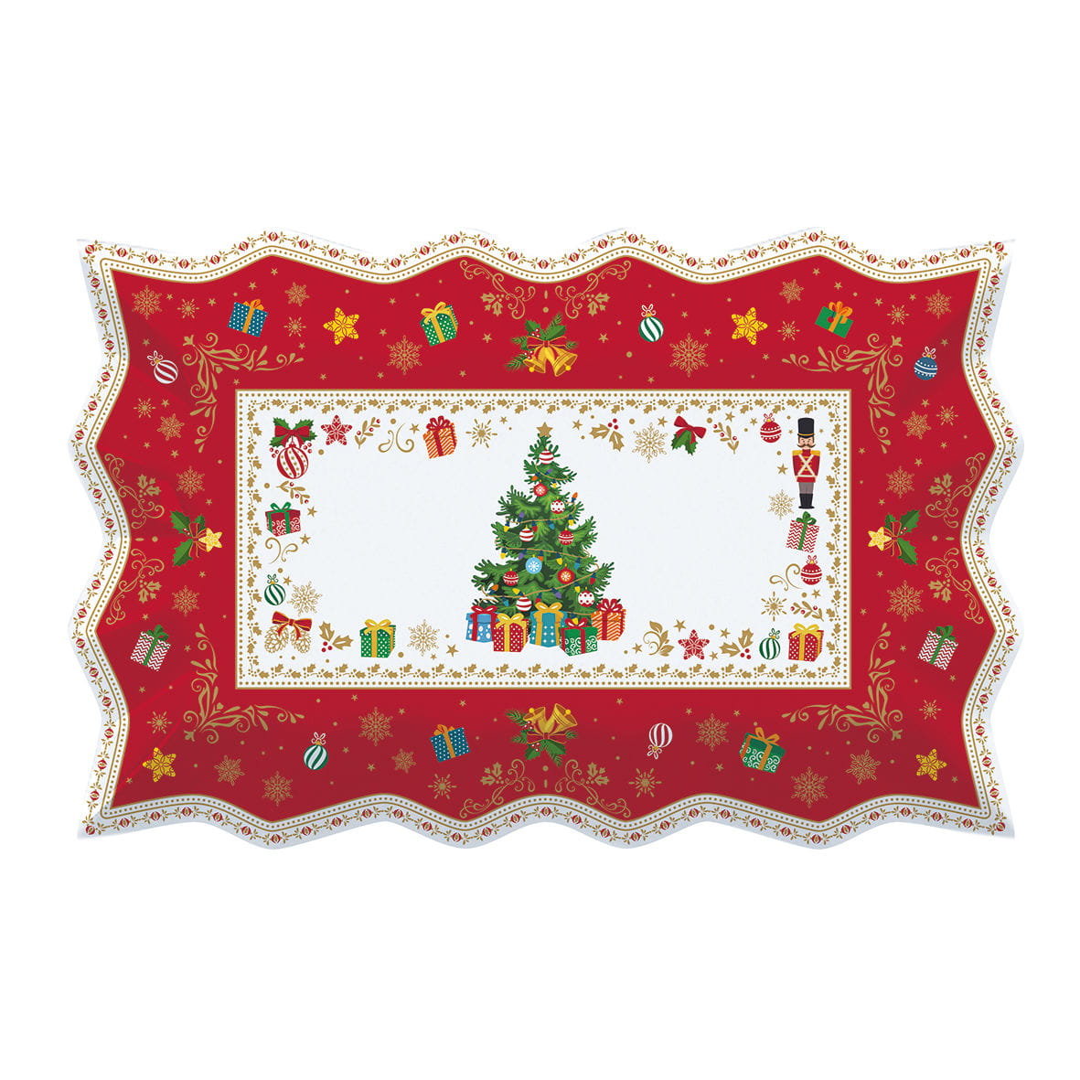 Easy life Półmisek Porcelanowy Magic X-Mass Balls Czerwony 35 X 23 Cm Wh