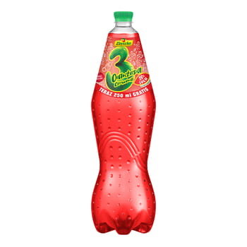 3 owoce oranżada czerwona 1,5l+250ml gazowany zawierający 20% soku