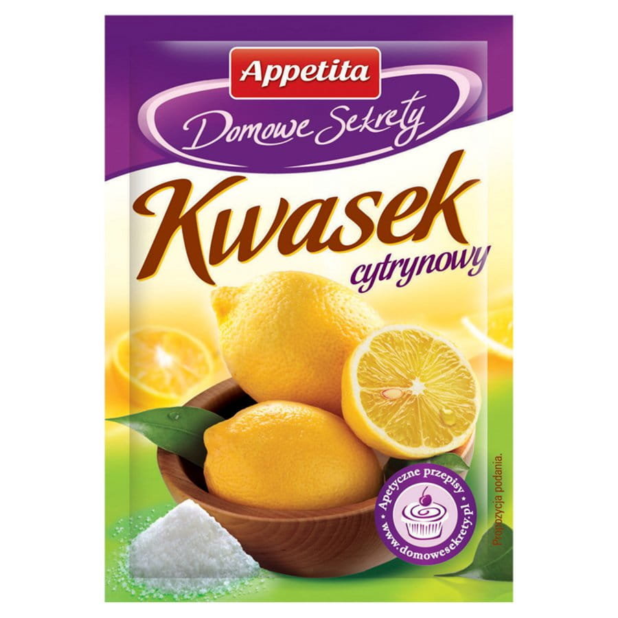 APPETITA Domowe Sekrety - Kwasek Cytrynowy -  20G