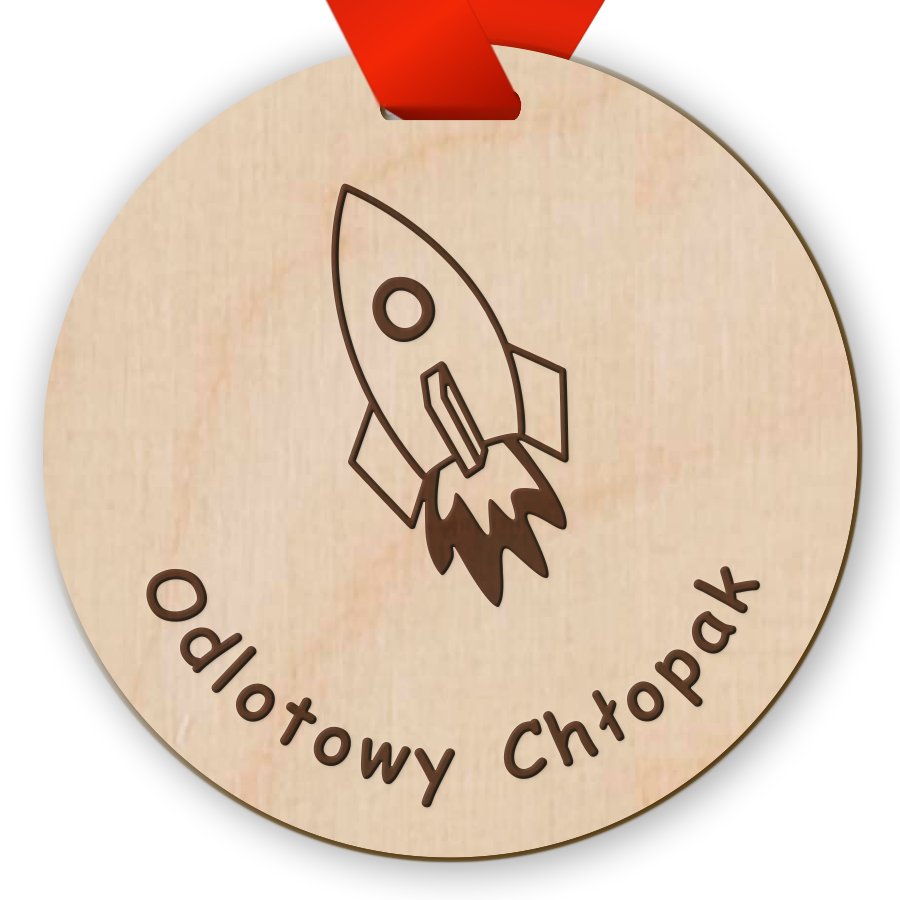 prezent na dzień chłopaka mężczyzny mikołajki dla kolegów z pracy szkoły gimnazjum klasy pomysł na upominek MEDAL DREWNIANY Odlotowy Chłopak