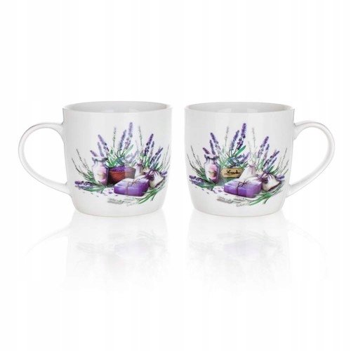 Zestaw 2 Kubki Ceramiczne Lawenda 2X360Ml Kubek