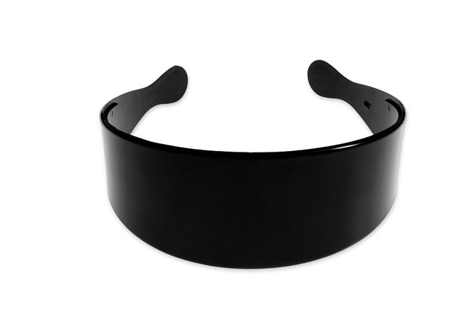 Czarna Bardzo Szeroka Opaska Do Włosów