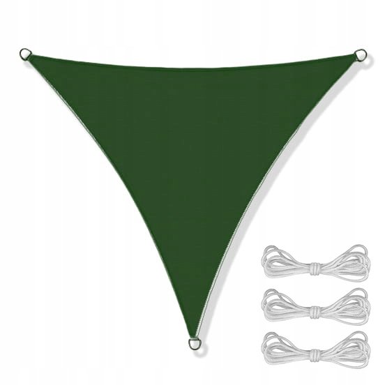 Daszek żagiel przeciwsłoneczny ogrodowy 3.6m ciemny zielony