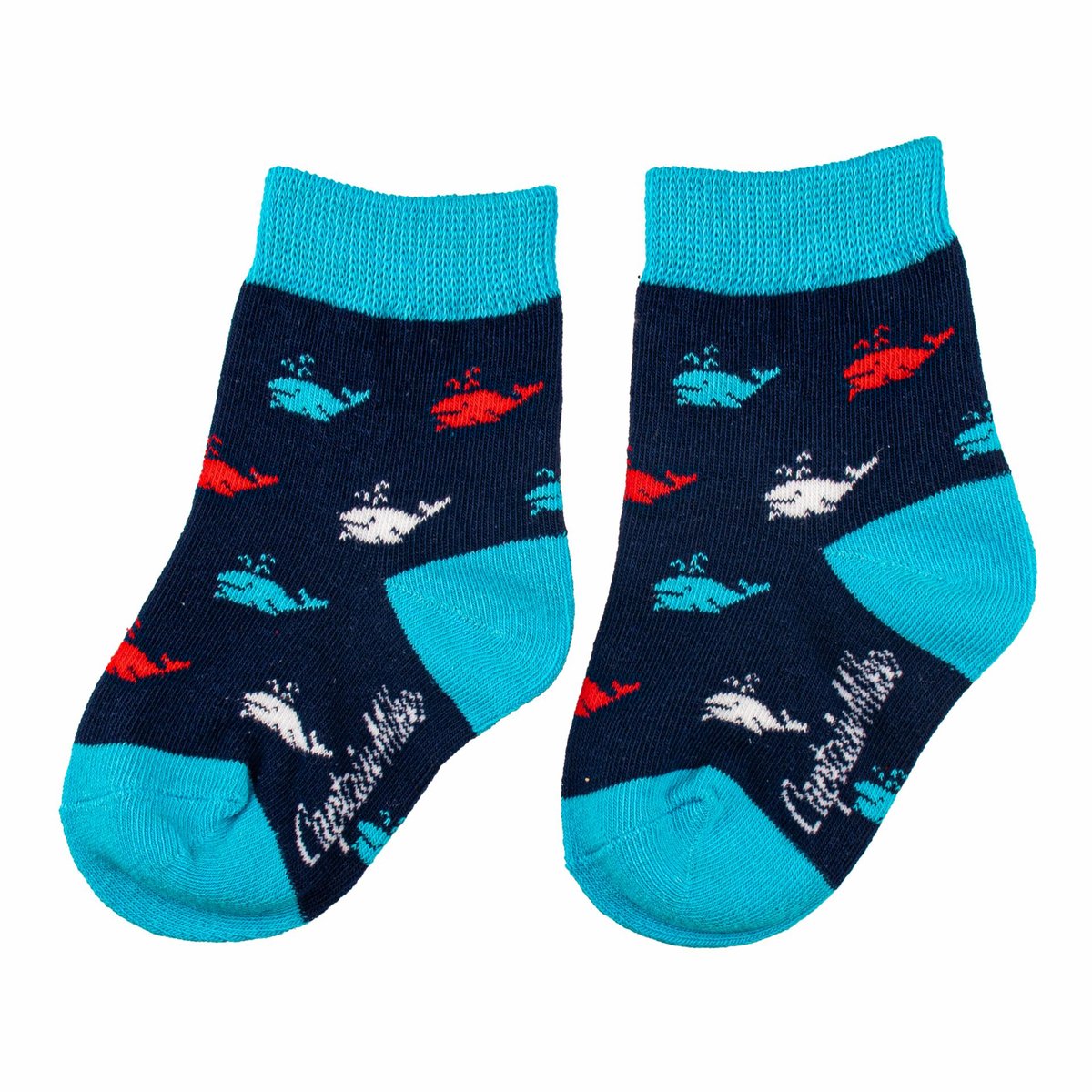 Skarpety dziecięce Captain Mike wieloryby 27-30