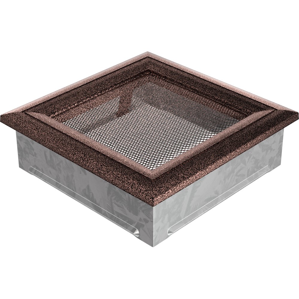 Kratki.pl KRATKA KOMINKOWA OSKAR MIEDZIANA MALOWANA 170X170 MM 17OMI