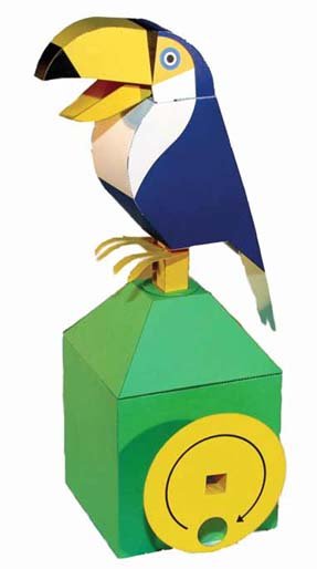 Automata Tańczący tukan - mechaniczny teatrzyk