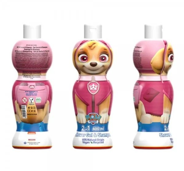 Psi Patrol Skye Vegan żel pod prysznic i szampon 2w1, 400 ml