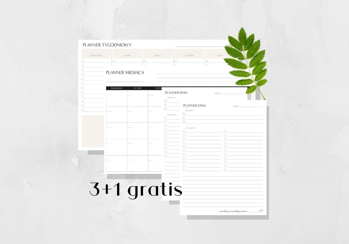 top Zestaw plannerów na biurko 3 + 1
