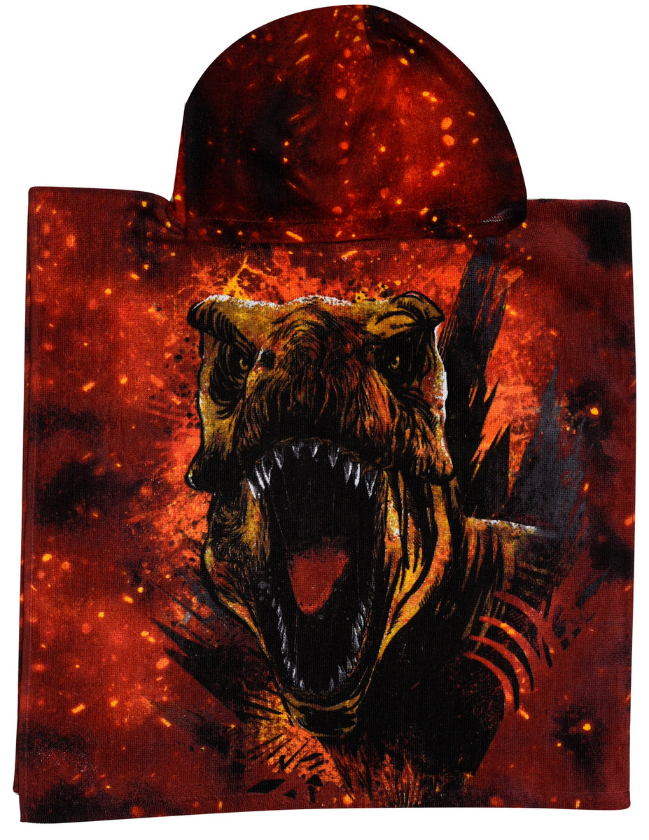 Ponczo ręcznik JURASSIC WORLD dla dzieci 50 x100 kaptur