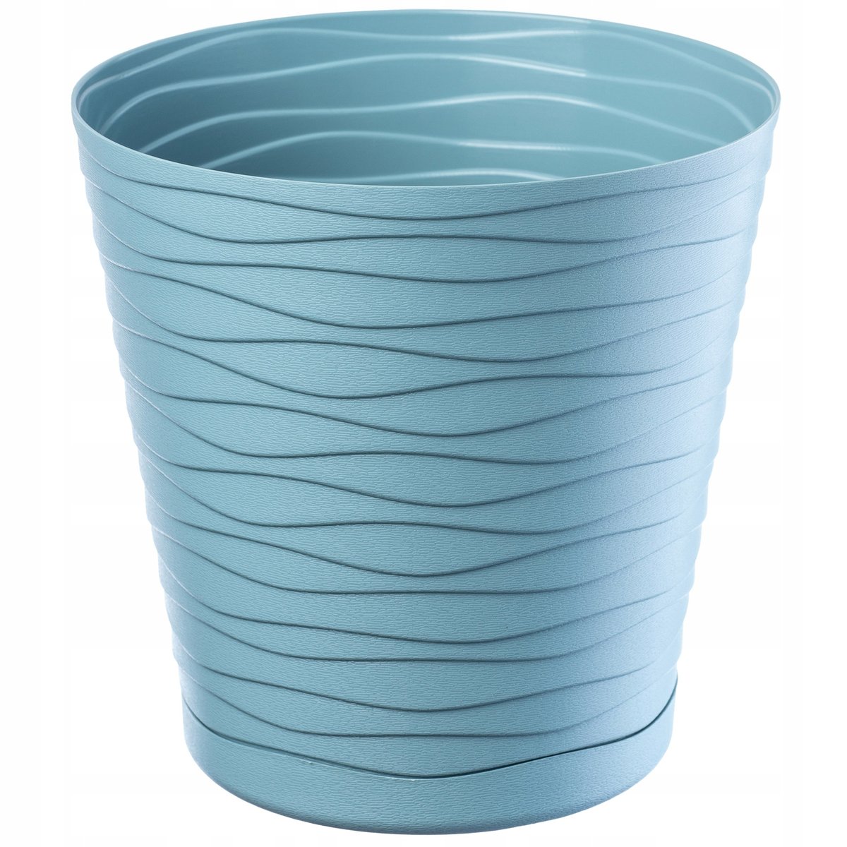 Doniczka na kwiaty z podstawką 25 cm, zielona