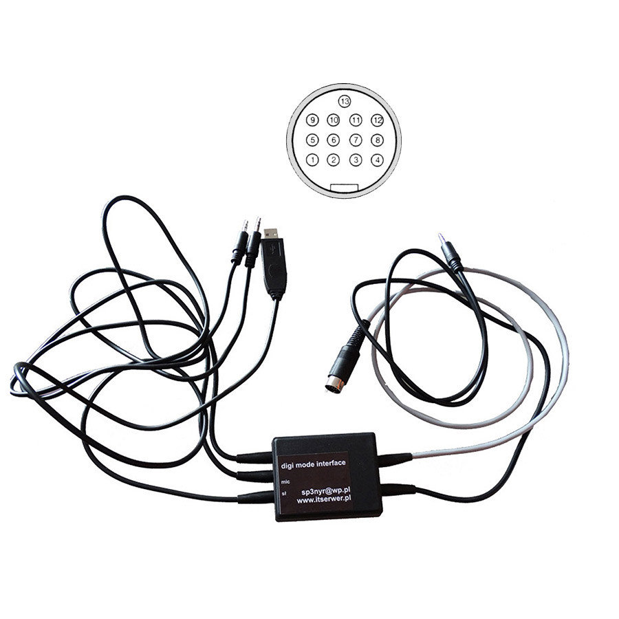 Interfejs DIGI do emisji cyfrowych do transceiverów ICOM DIN13