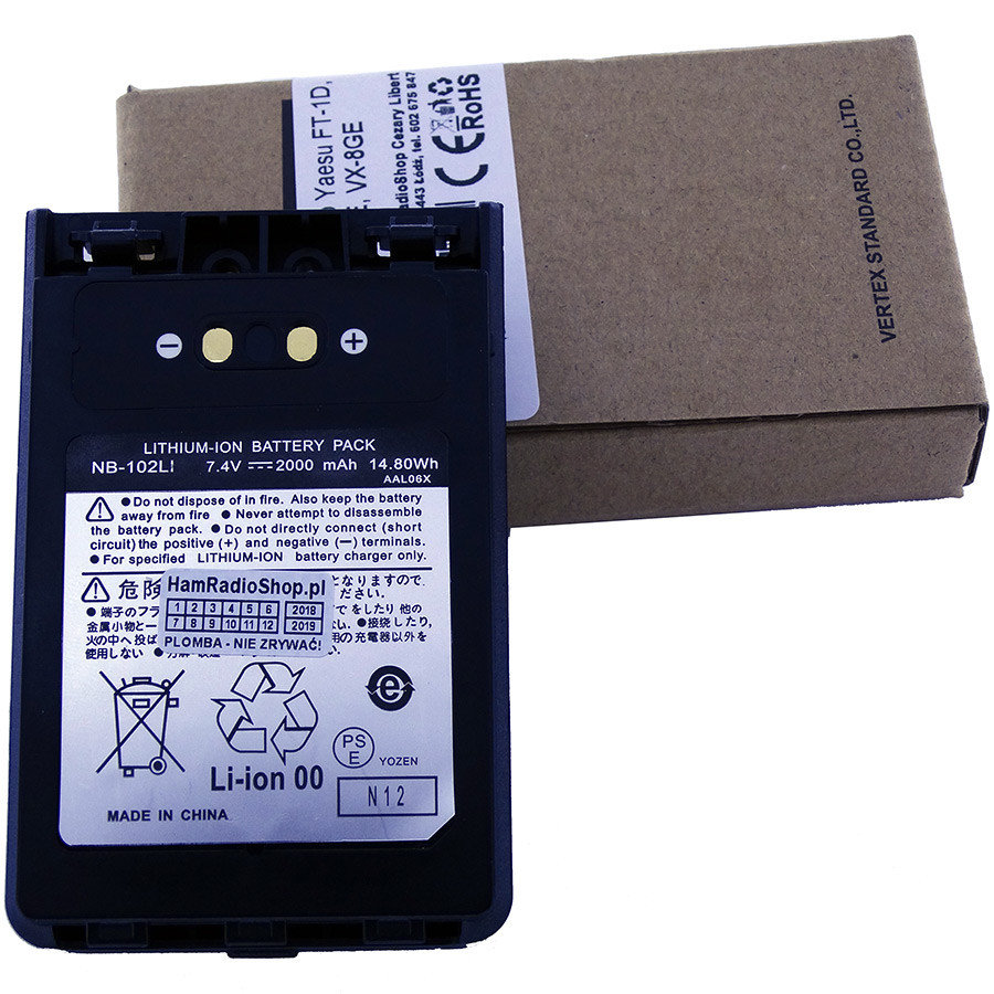 Bateria do Yaesu FT-1D VX-8E VX-8DE VX-8GE FNB-102LI (odpowiednik SBR-14Li)
