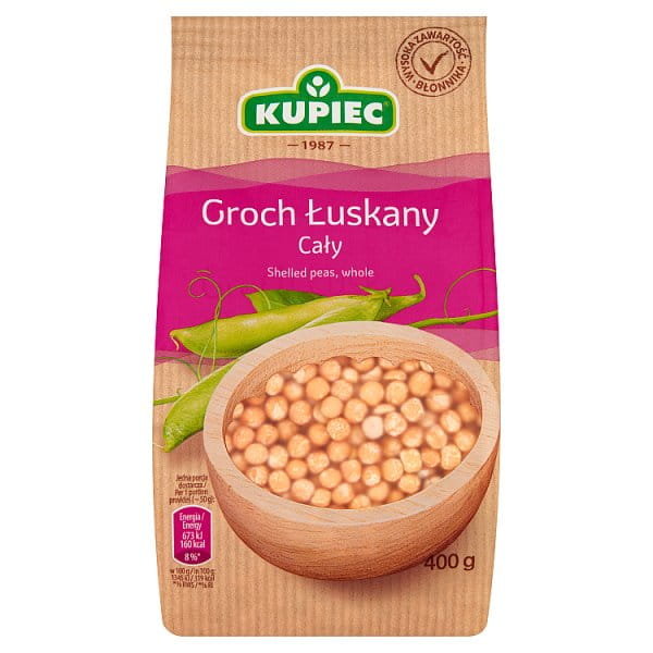 Kupiec GROCH ŁUSKANY CAŁY 400G