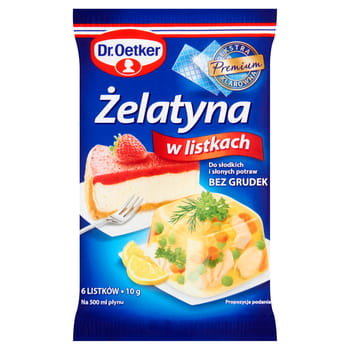 Dr Oetker ŻELATYNA W LISTKACH DR.OETKER 10G zakupy dla domu i biura 71075717