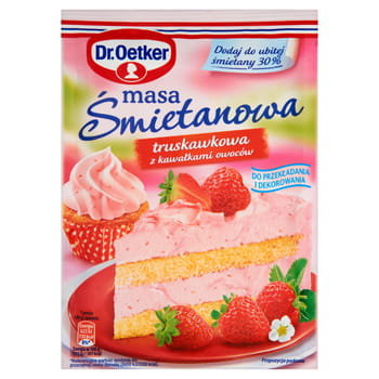 Dr. Oetker Masa śmietanowa truskawkowa 89 g