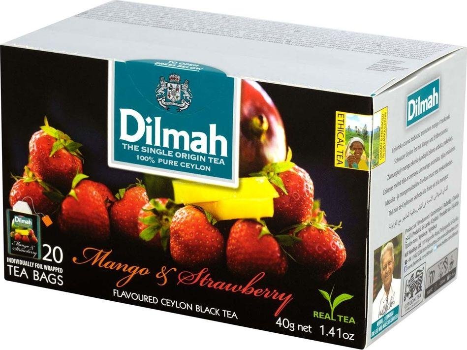 Dilmah MANGO & STRAWBERRY 20 KOPERT/CZARNA AROMAT.HERB. 40G