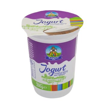 Jogurt naturalny bez laktozy 200g Łowicz