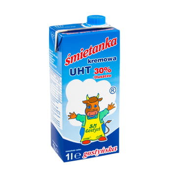 Spółdzielnia Mleczarska w Gostyniu. Śmietanka kremowa UHT gostyńska 30% 1L