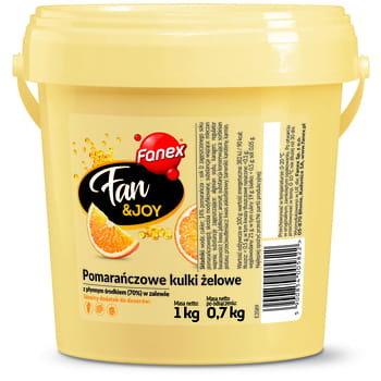 Fanex Pomarańczowe kulki żelowe  do bubble tea Fan&Joy 1 kg