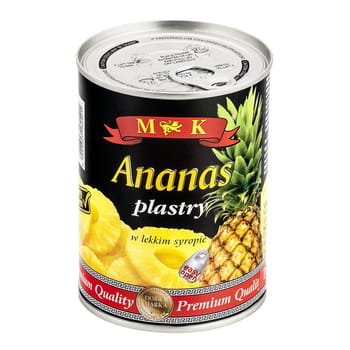 M&K Ananas plastry w lekkim syropie 565 g
