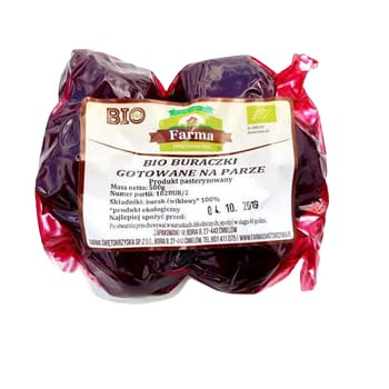 Bio buraczki gotowane na parze 500g