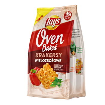 Lays - Krakersy wielozbożowe o smaku czerwonej papryki w ziołach