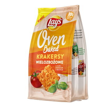 Lay’s Oven Baked Krakersy wielozbożowe pomidor z bazylią 80g