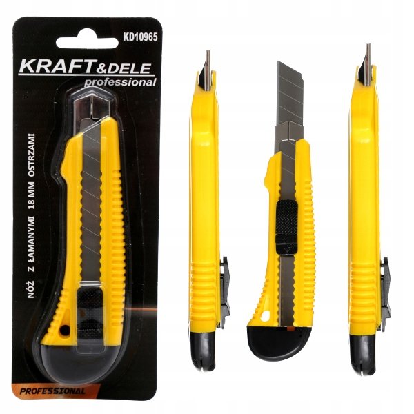 Nóż Do Tapet Metalowy Nożyk 18Mm Łamane Ostrza