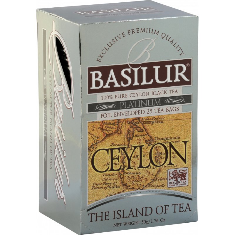 Basilur PLATINUM czarna herbata CEJLOŃSKA saszetki kopertowane - 25 x 2 g