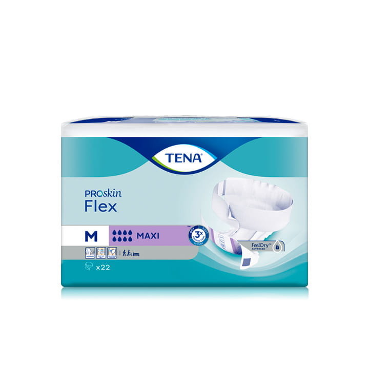 SCA Tena ESSITY POLAND SP. Z O.O. ProSkin Flex Maxi pieluchomajtki z regulowanym pasem mocującym rozmiar M 22 sztuki 9091954
