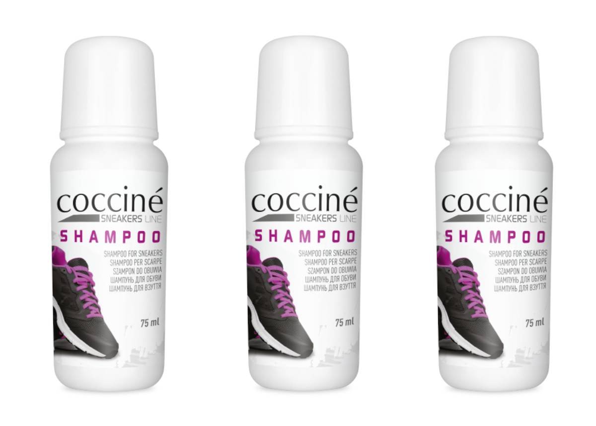 Zestaw 3x coccine shampoo do czyszczenia obuwia 75 ml