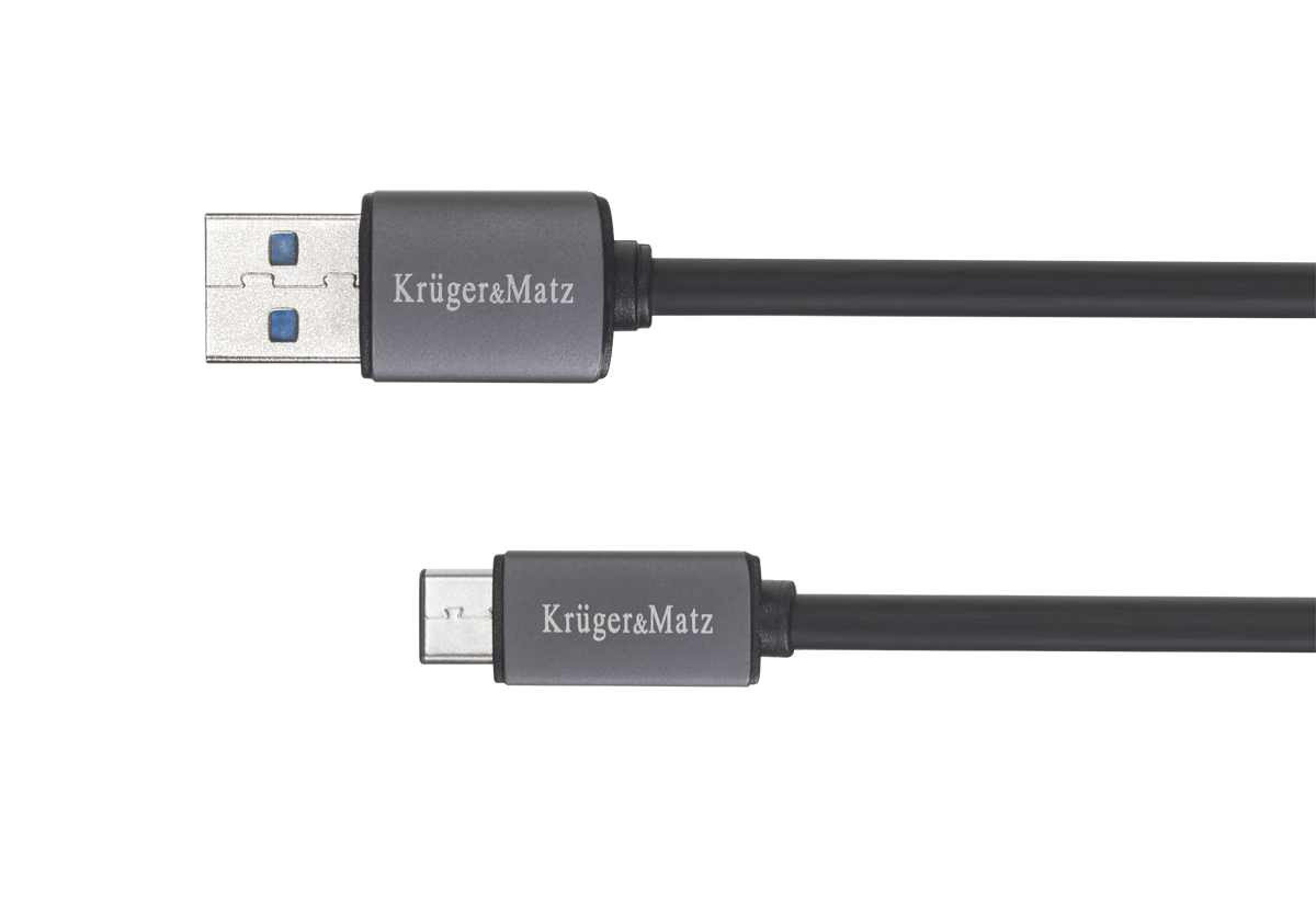 Фото - Інше для ноутбуків Kruger&Matz Kabel USB wtyk 3.0 - wtyk typu C 5 Gbps 0,5m 