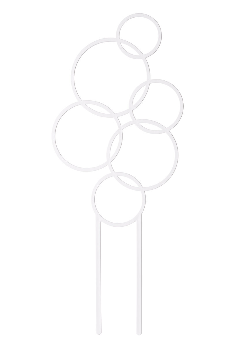 Podpórka do roślin 37,5 cm okręgi biała Form-Plastic
