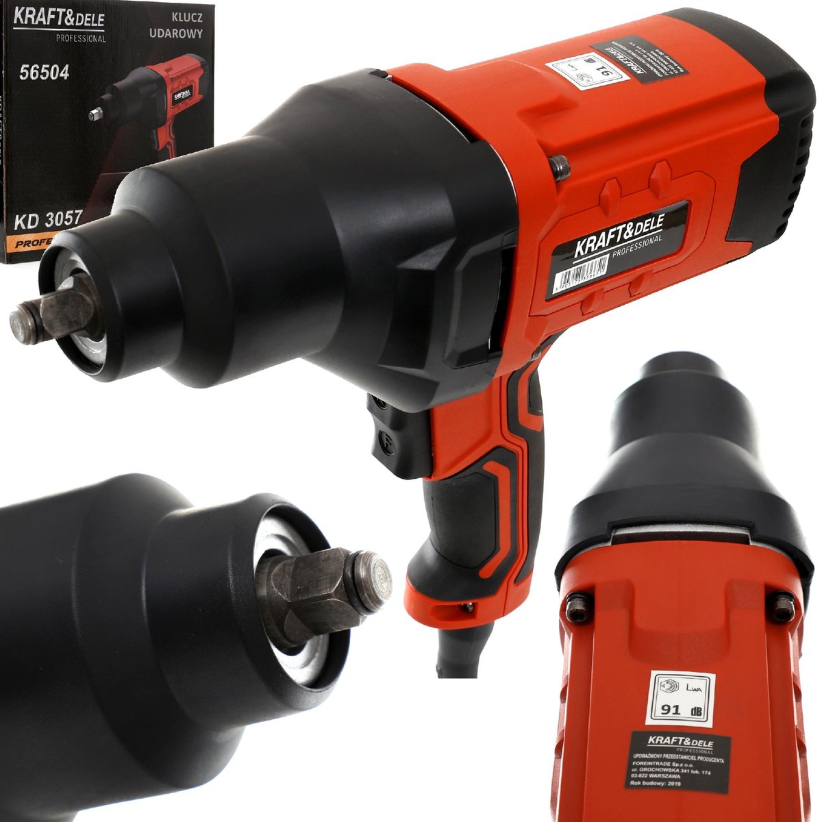 Udarowy Klucz Elektryczny Do Kół 1/2' 2300W 750Nm