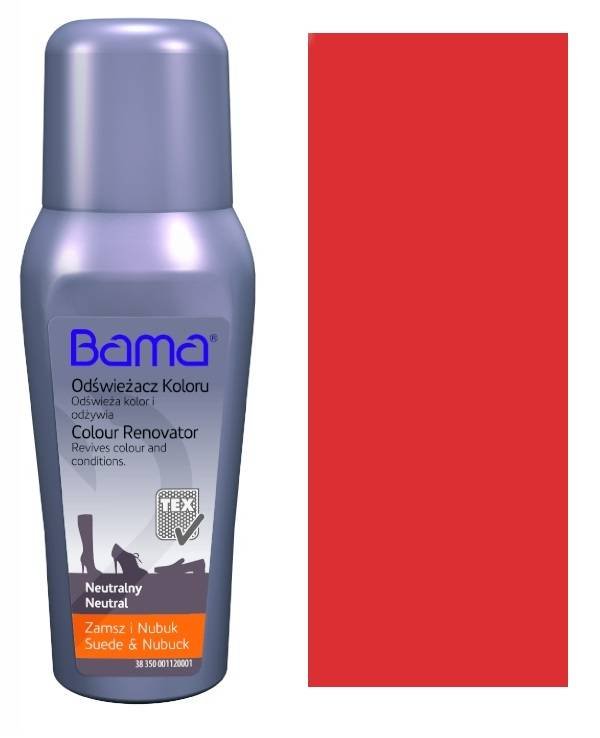 Pasta do butów farba do zamszu i nubuku bama 75 ml 018 czerwony