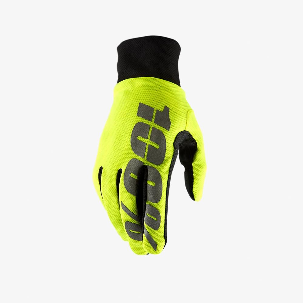 100% rękawiczki rowerowe hydromatic neon żółty STO-10011-004-12 S