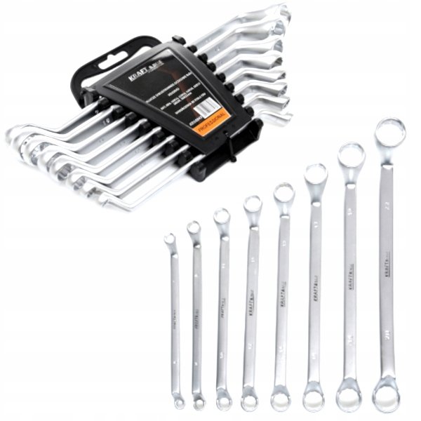 Zestaw Klucze Dwustronnie Oczkowe 8 Szt 6-22Mm