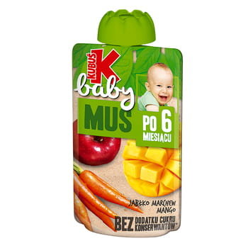 Kubuś - Mus jabłko marchew mango po 6 miesiacu