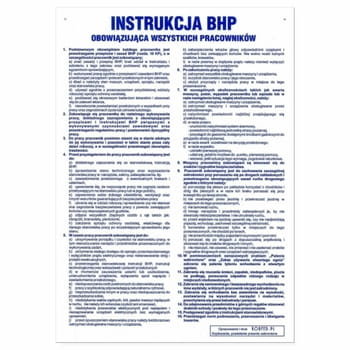 Korfed Instrukcja Bhp Tabliczka 25X35 Cm X 1 Szt.