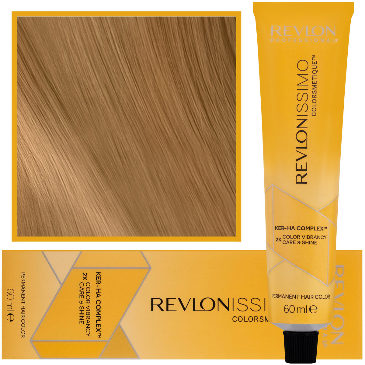 Revlon, Revlonissimo Colorsmetique, Kremowa Farba Do Włosów Z Pielęgnującym Komplexem Ker-Ha, Kremowa Formuła 7,34, 60 ml