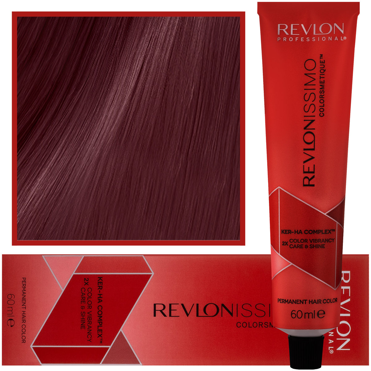Revlon, Revlonissimo Colorsmetique, Kremowa Farba Do Włosów Z Pielęgnującym Komplexem Ker-Ha, Kremowa Formuła 4,65, 60 ml